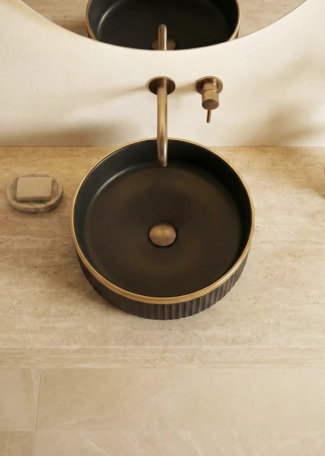 Lavoar ceramic rotund A725-CBKGGLG-M - montat