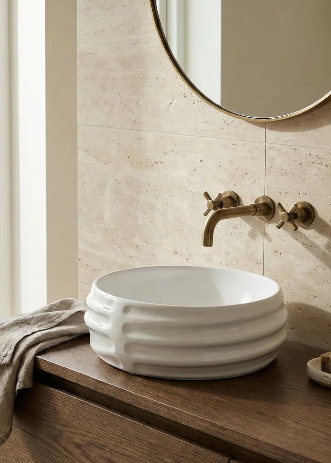Lavoar ceramic rotund A783 - montat