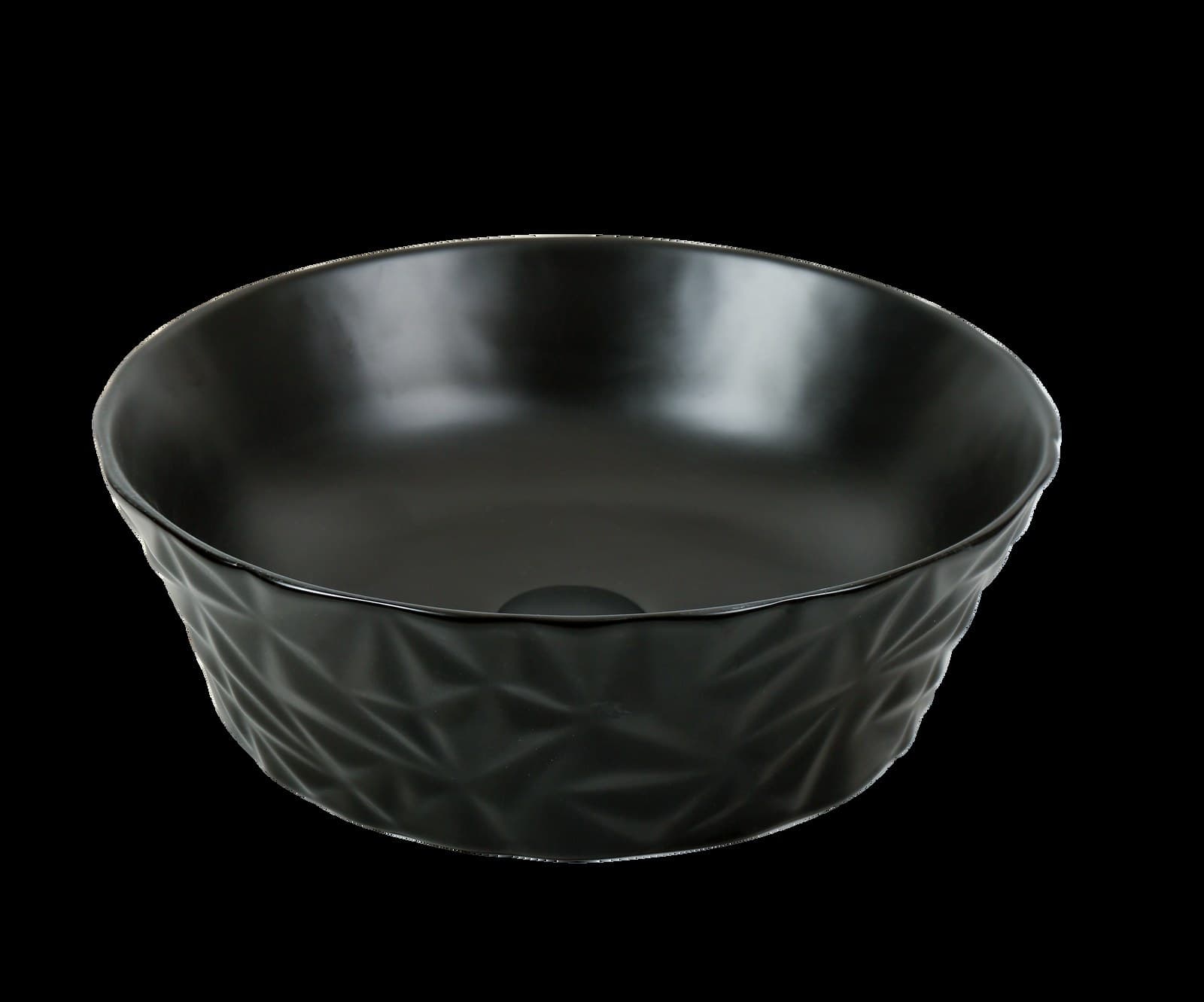 Lavoar ceramic rotund A823-CBK-M - negru mat texturat