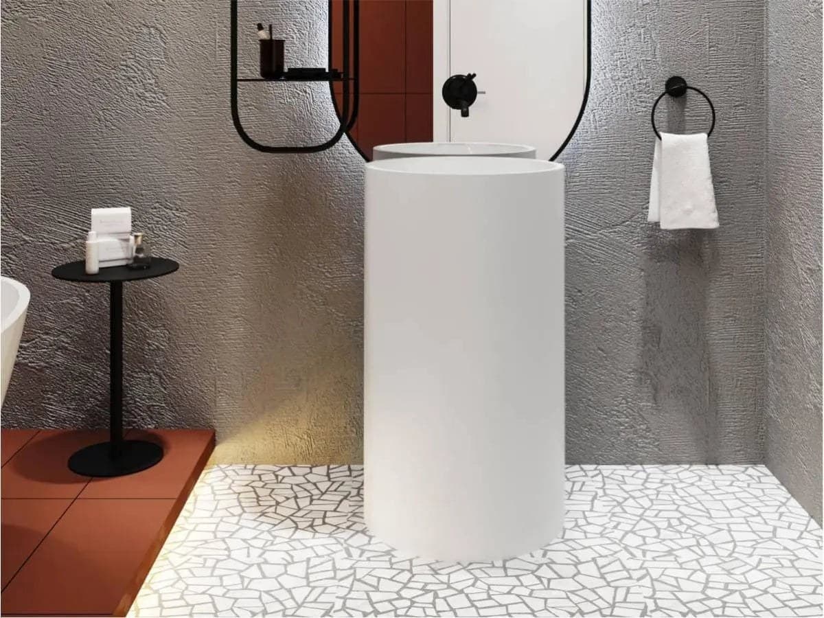 Lavoar COSMOS Alb Mat - montat