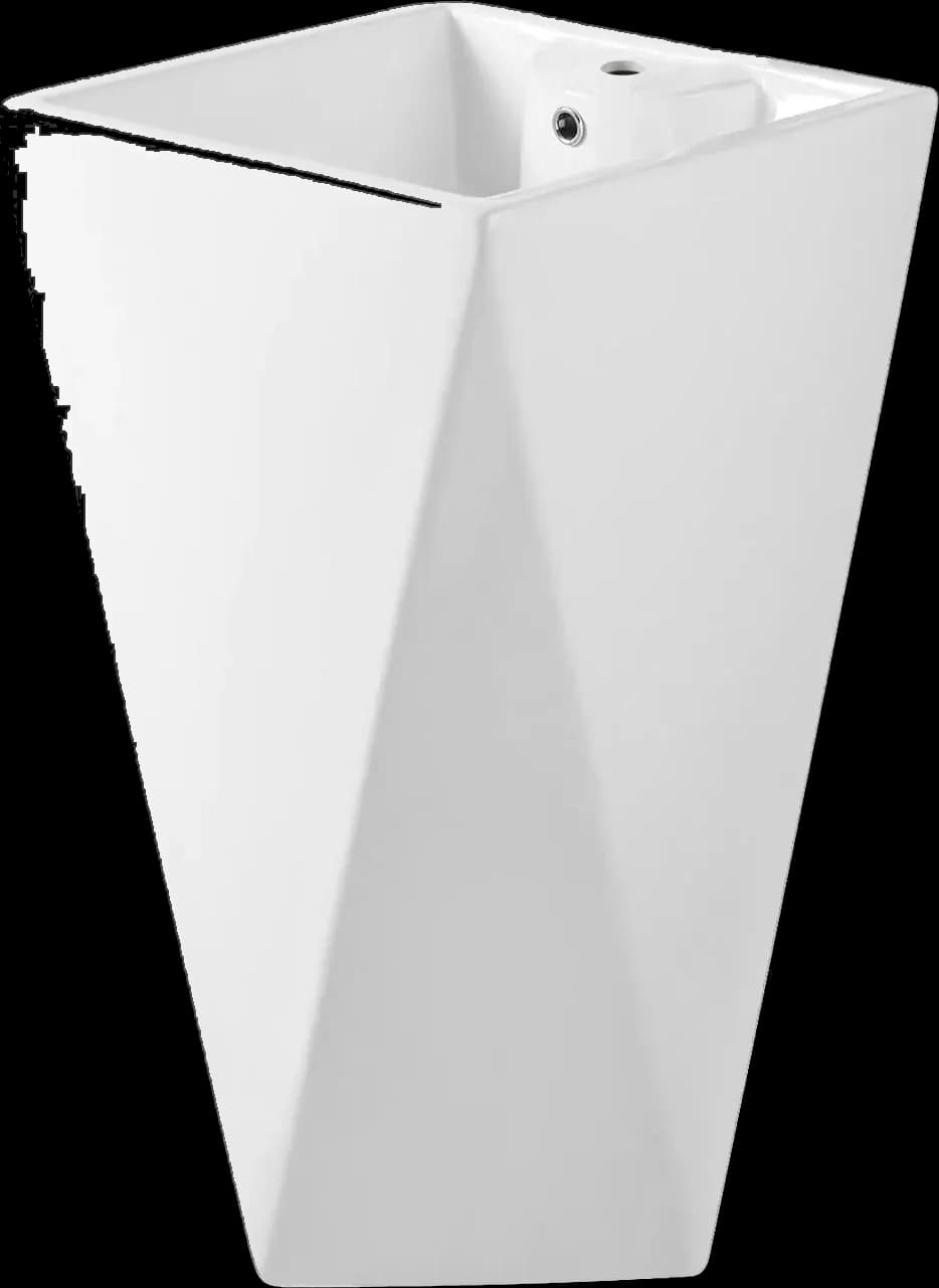 Lavoar freestanding ceramic H13 - alb lucios, formă piramidală