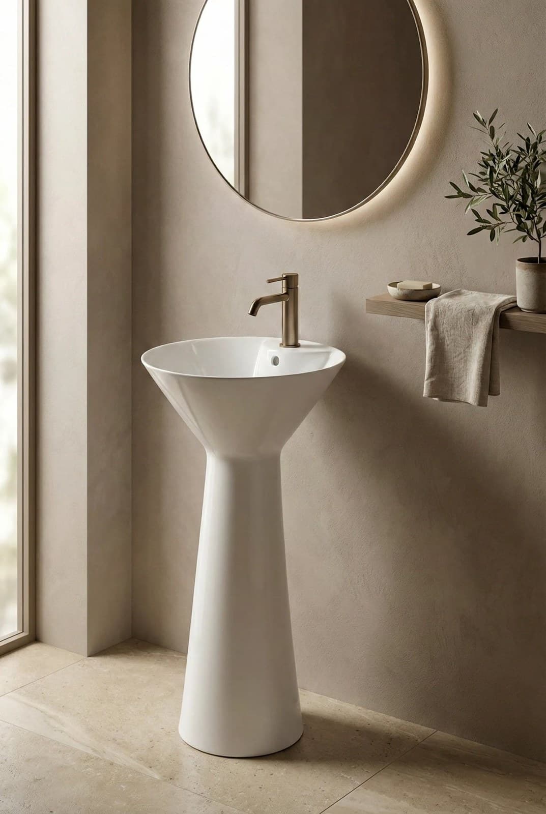 Lavoar freestanding H11 alb - montat