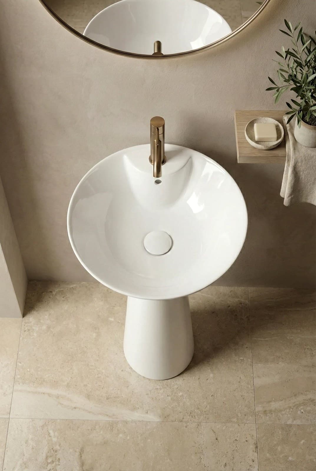 Lavoar freestanding H11 alb - montat