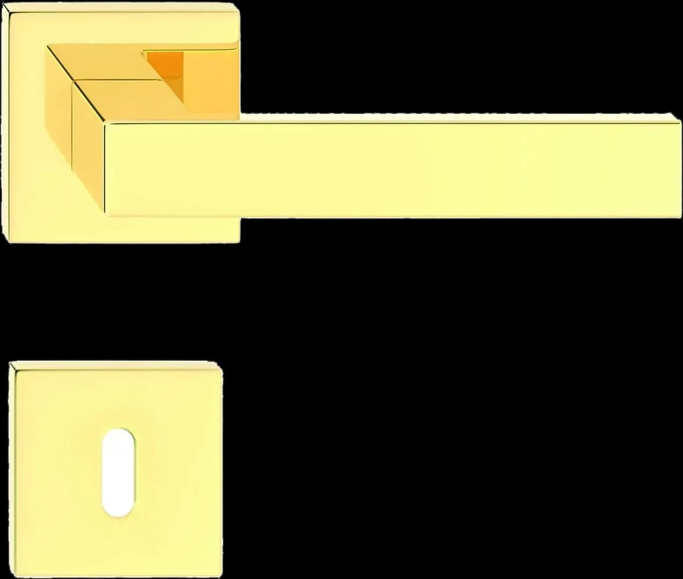 Mânere uși QUBIK Gold lucios
