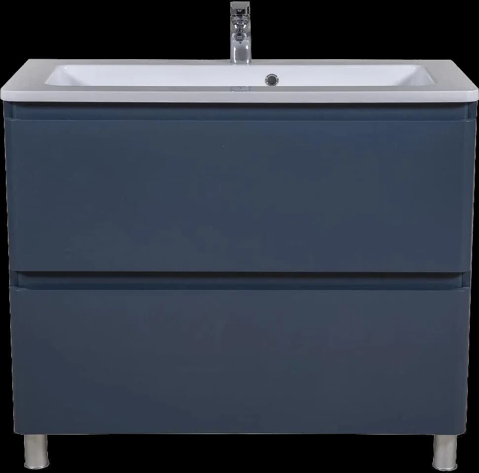 Mobilier de baie pe pardoseală Accent albastru mat