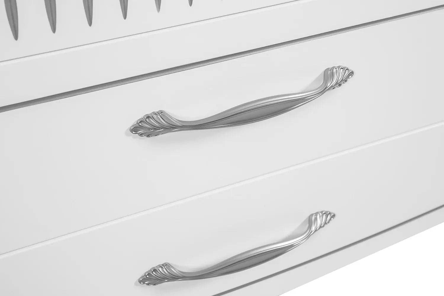 Mobilier de baie pe pardoseală Royal, Alb+argintiu - montat