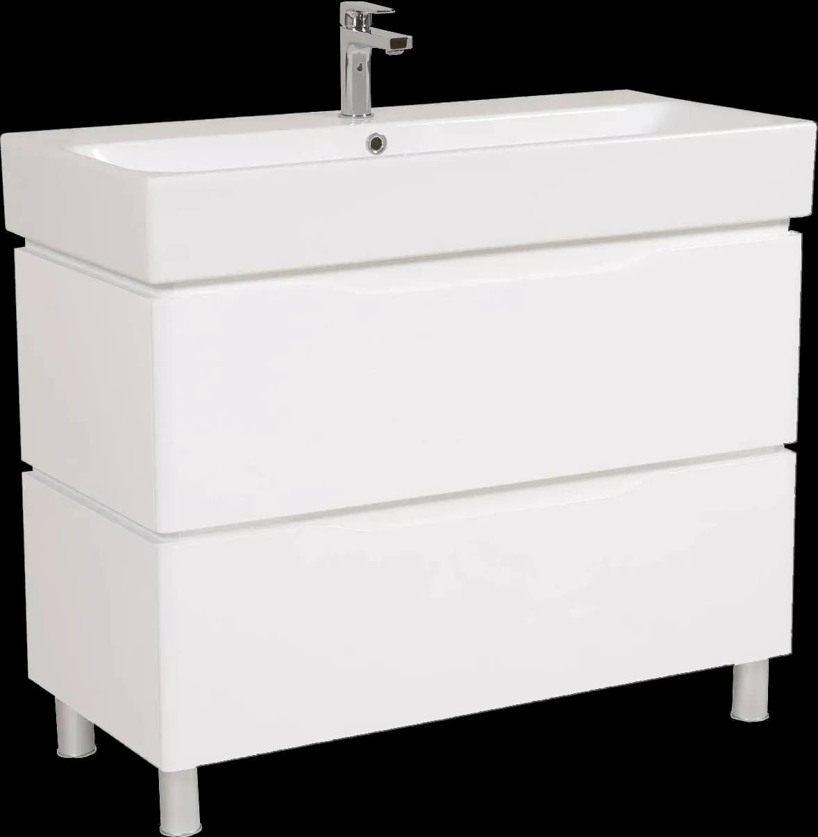 Mobilier de baie pe pardoseală Venice, Alb (Pinto)