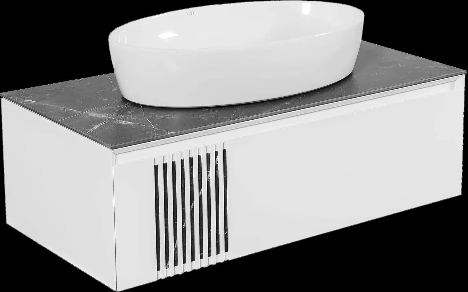 Mobilier de baie suspendat Manhattan , Alb