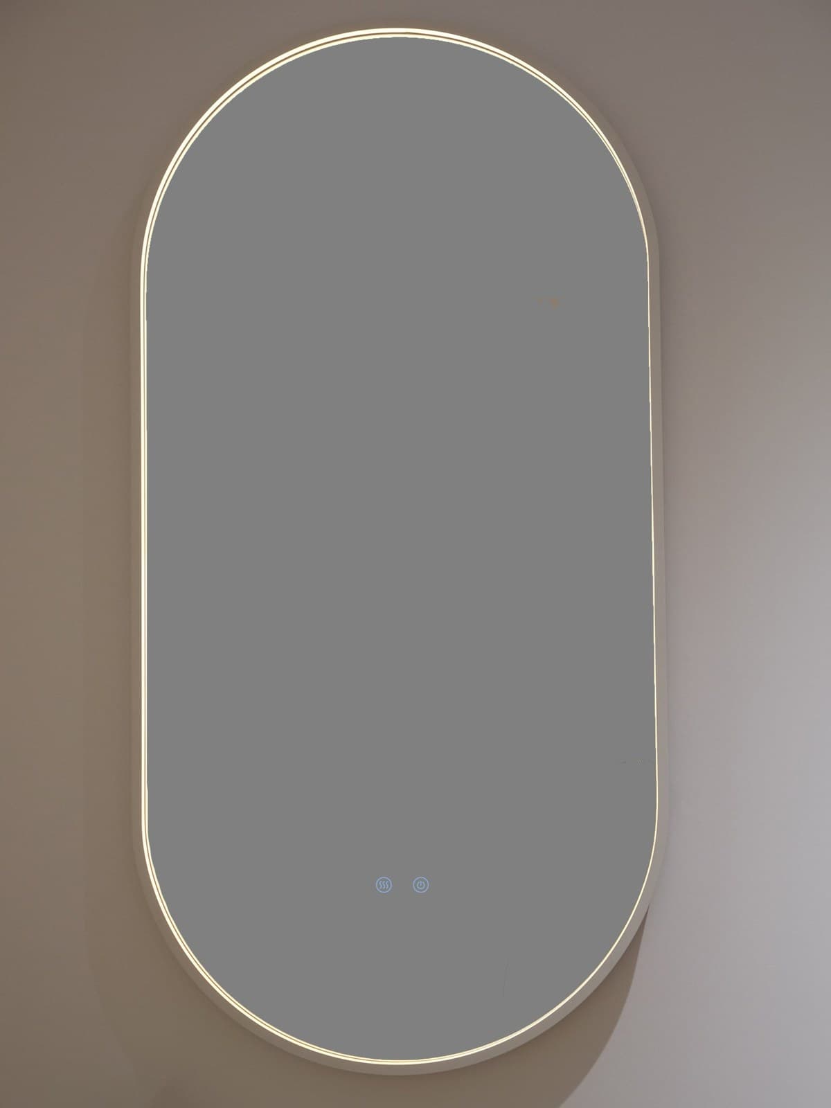 Oglindă baie LED 50×100 cm ovală, 3 nuanțe de lumină, dezaburire și touch control J-3055 - montat
