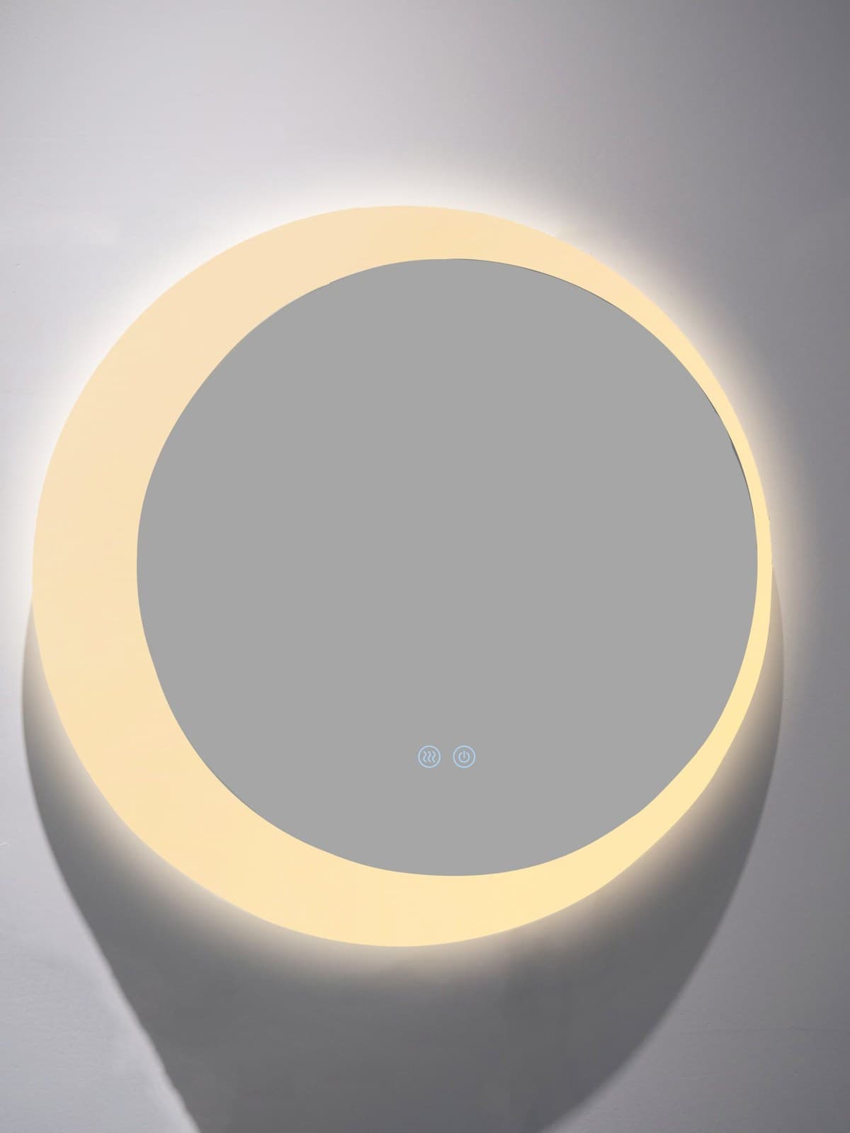 Oglindă baie LED ⌀60 cm rotundă, 3 nuanțe de lumină, dezaburire și touch control J-2015 - montat