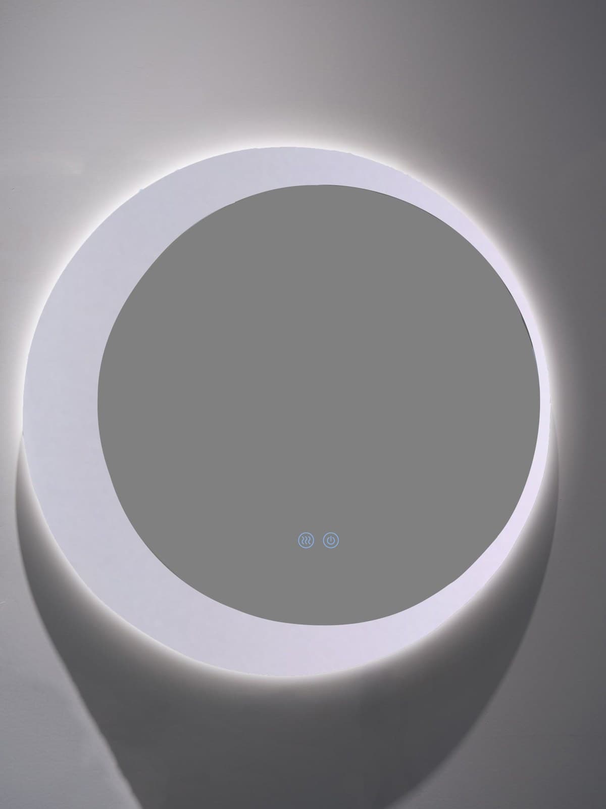 Oglindă baie LED ⌀60 cm rotundă, 3 nuanțe de lumină, dezaburire și touch control J-2015 - montat