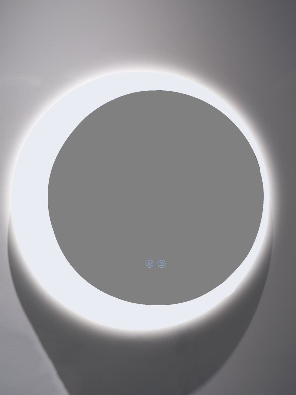 Oglindă baie LED ⌀60 cm rotundă, 3 nuanțe de lumină, dezaburire și touch control J-2015 - montat