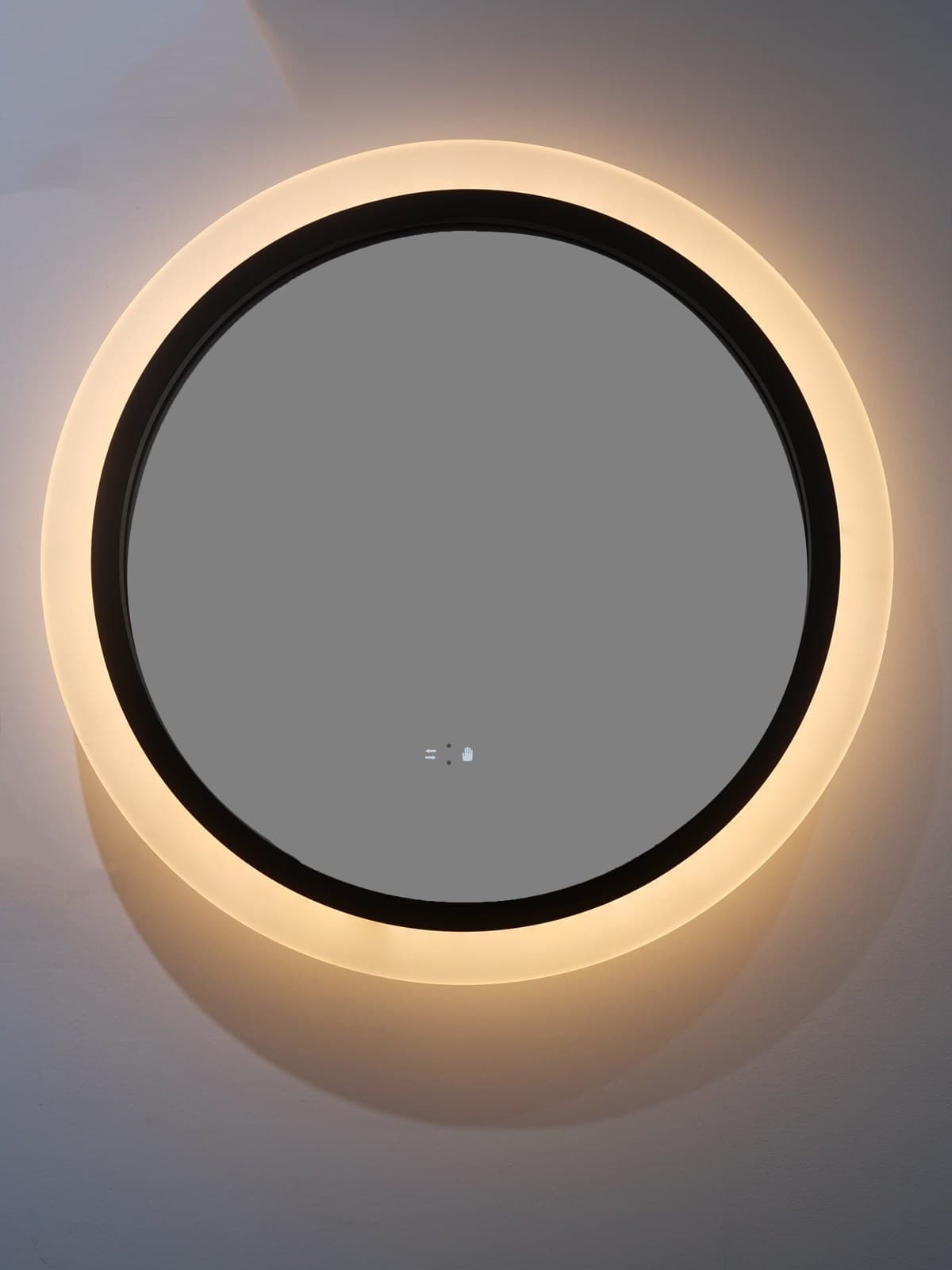 Oglindă baie LED ⌀60 cm rotundă, 3 nuanțe de lumină, senzor infraroșu J-2022 - montat