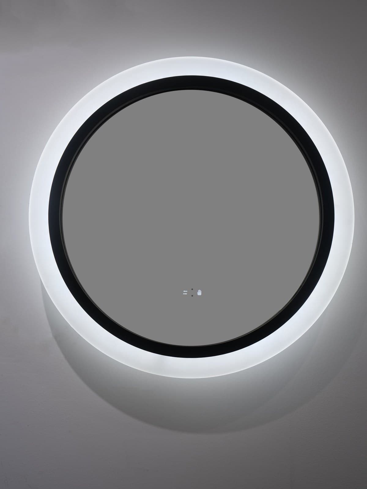 Oglindă baie LED ⌀60 cm rotundă, 3 nuanțe de lumină, senzor infraroșu J-2022 - montat