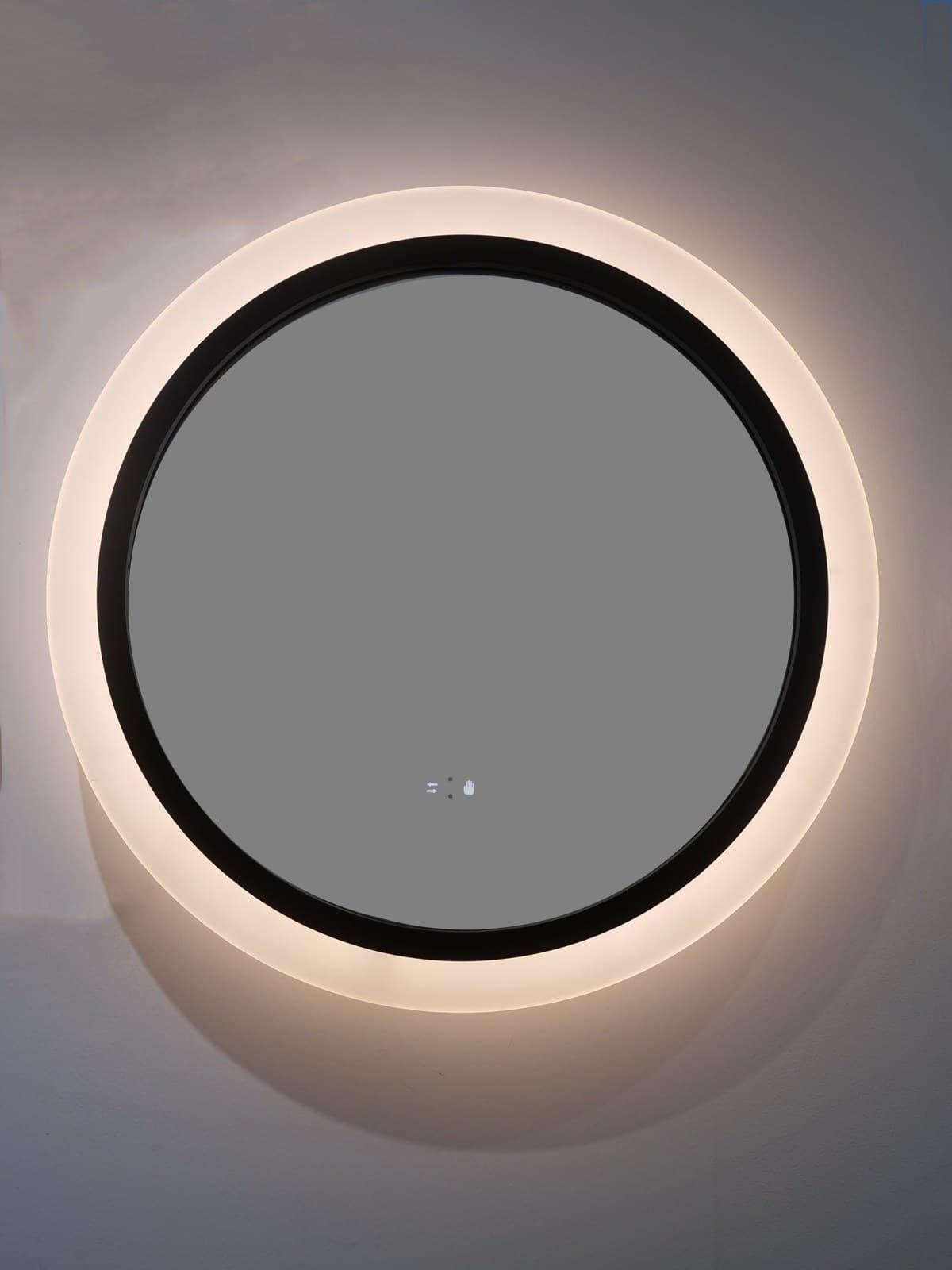 Oglindă baie LED ⌀60 cm rotundă, 3 nuanțe de lumină, senzor infraroșu J-2022 - montat