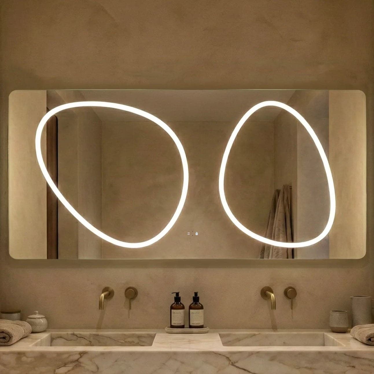Oglindă baie LED 70×150 cm dreptunghiulară, senzor infraroșu și 3 nuanțe de lumină J-1125