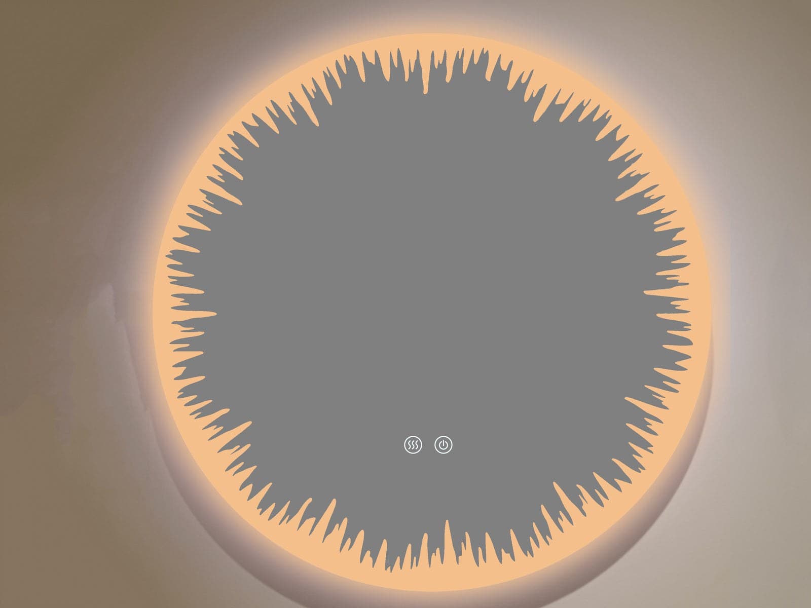 Oglindă baie LED ⌀70 cm rotundă, 3 nuanțe de lumină, dezaburire și touch control J-2086 - montat