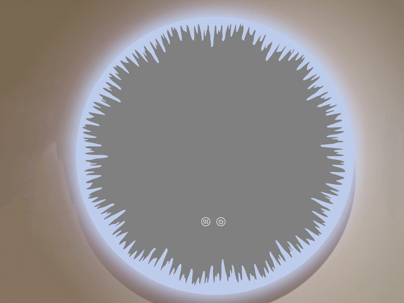 Oglindă baie LED ⌀70 cm rotundă, 3 nuanțe de lumină, dezaburire și touch control J-2086 - montat