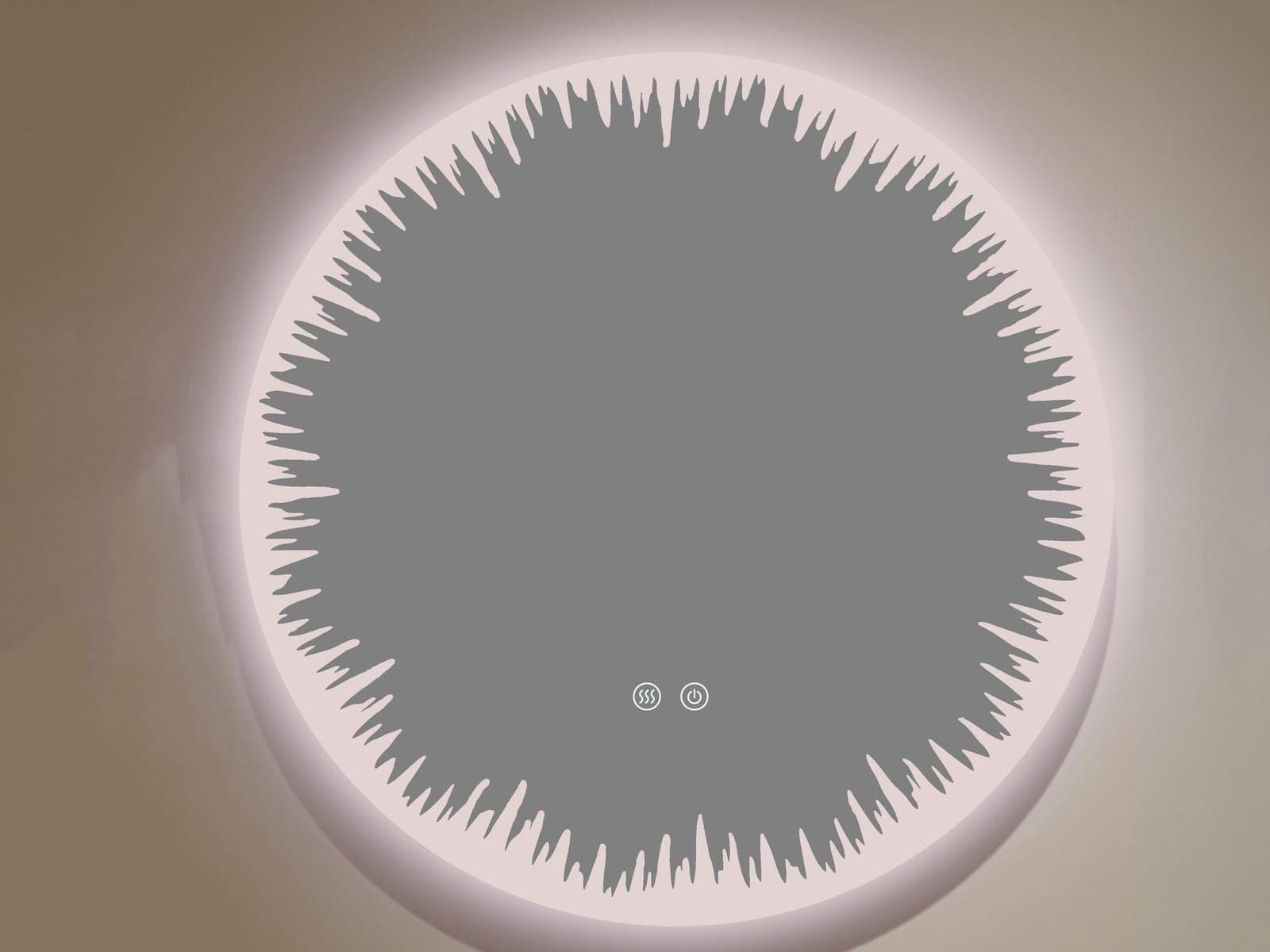 Oglindă baie LED ⌀70 cm rotundă, 3 nuanțe de lumină, dezaburire și touch control J-2086 - montat