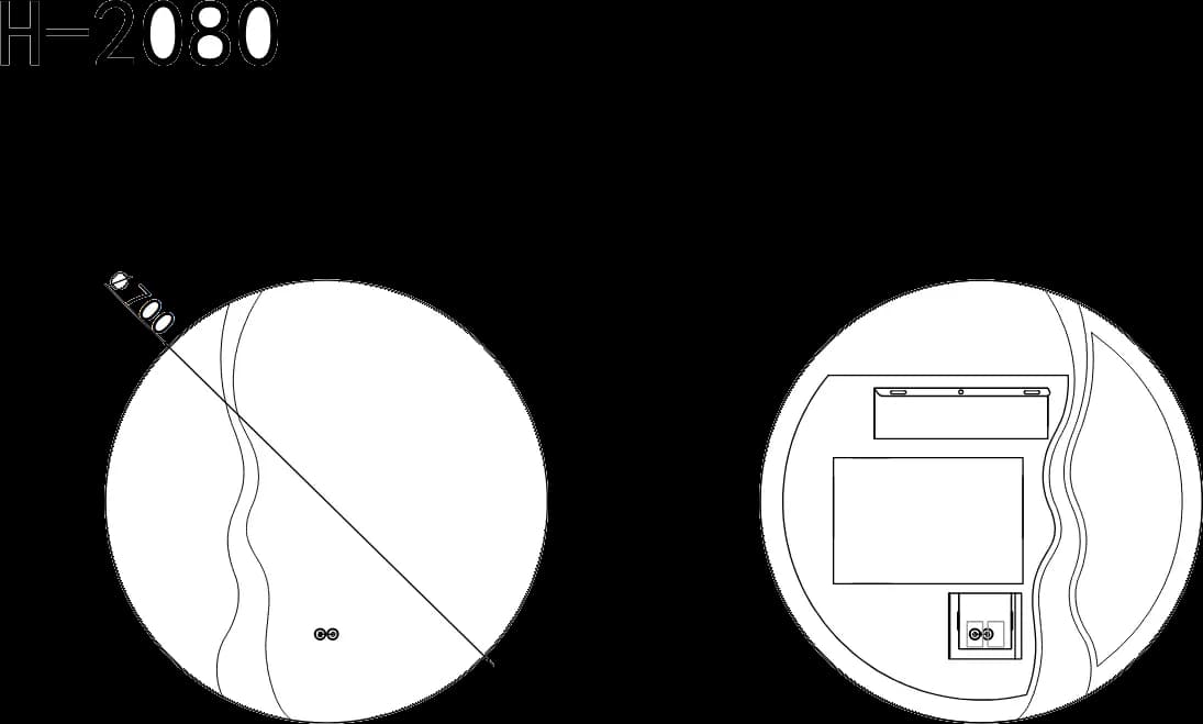 Oglindă baie LED ⌀70 cm rotundă, 3 nuanțe de lumină, dezaburire și touch control J-2080