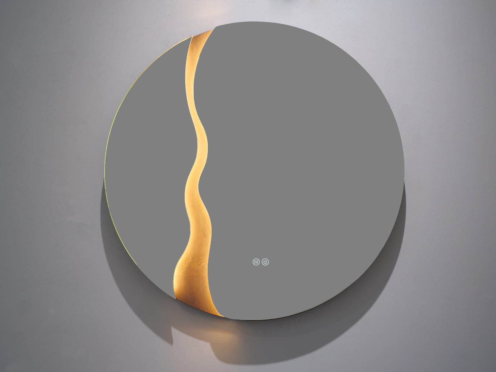 Oglindă baie LED ⌀70 cm rotundă, 3 nuanțe de lumină, dezaburire și touch control J-2080 - montat