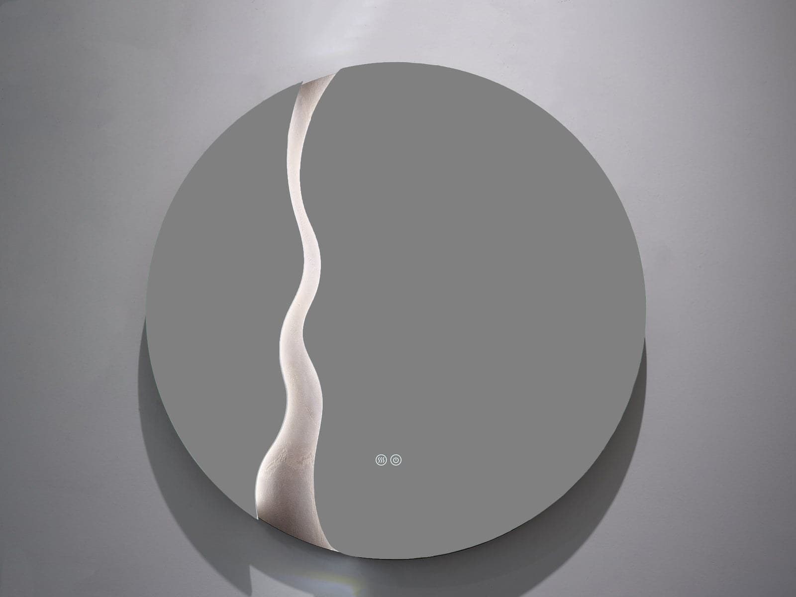 Oglindă baie LED ⌀70 cm rotundă, 3 nuanțe de lumină, dezaburire și touch control J-2080 - montat