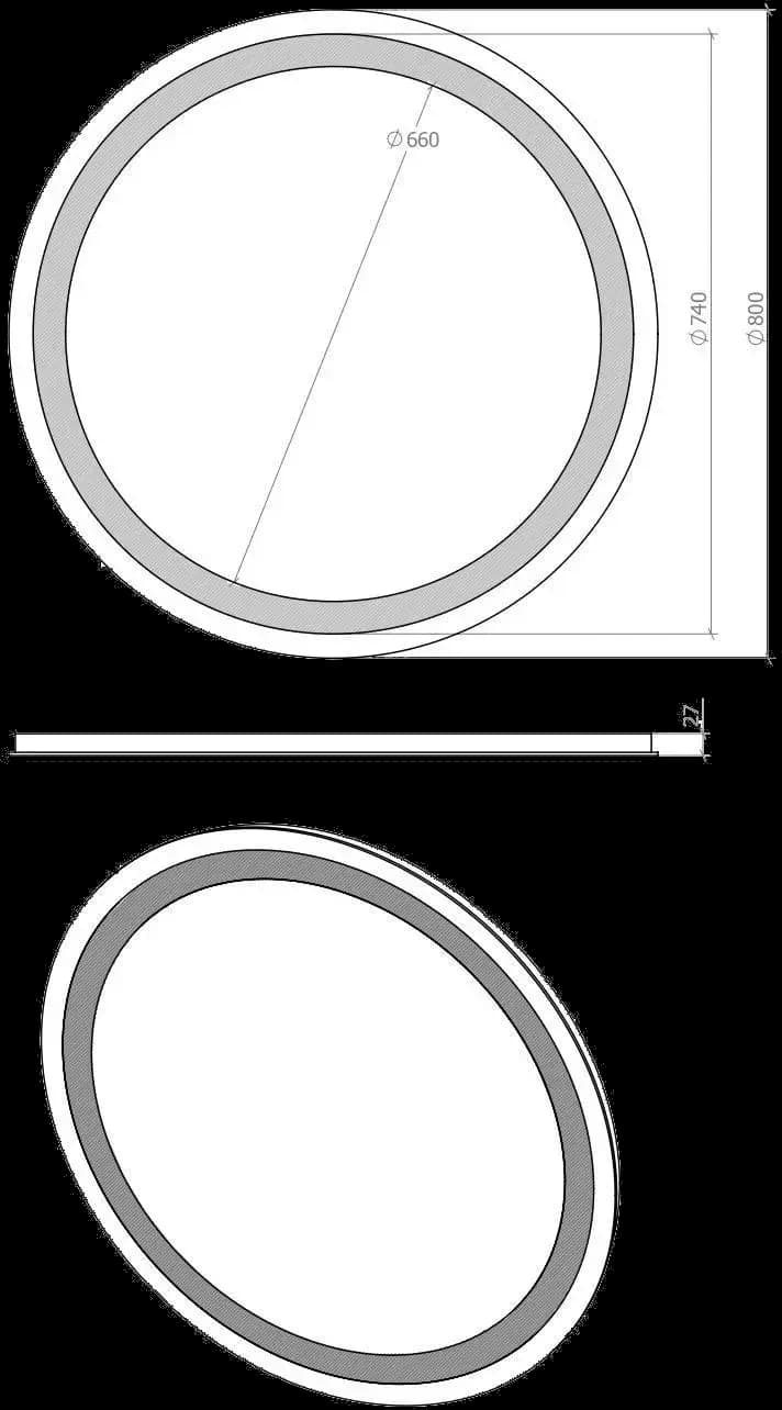 Oglindă rotundă OMEGA D-80