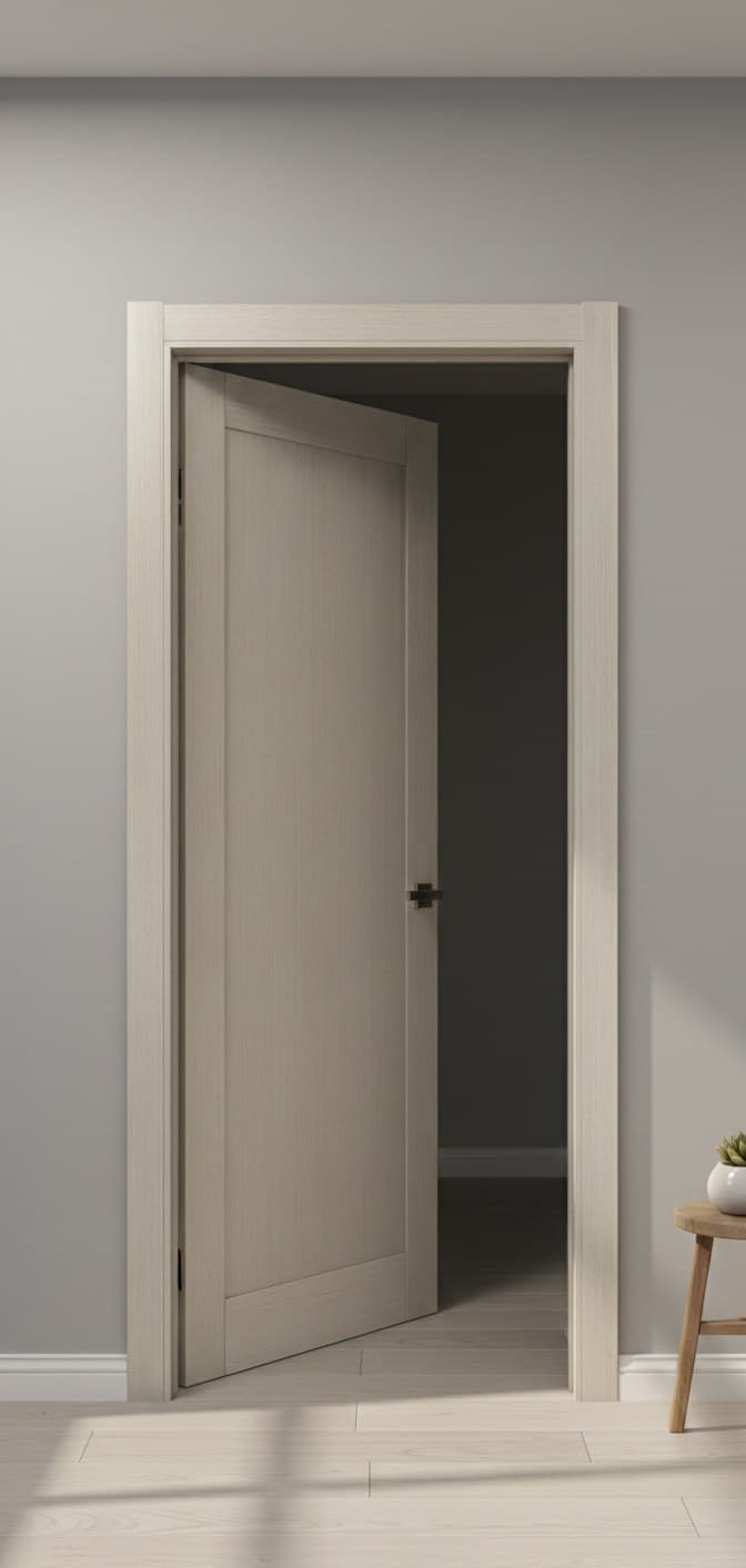Ușă de interior ML-00F modernă, fără sticlă - montat