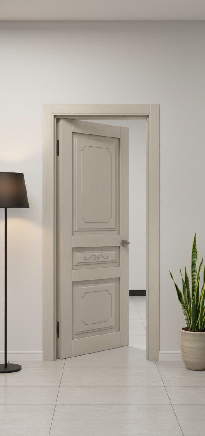 Ușă de interior ML-1201 cu 3 panouri, clasică - montat
