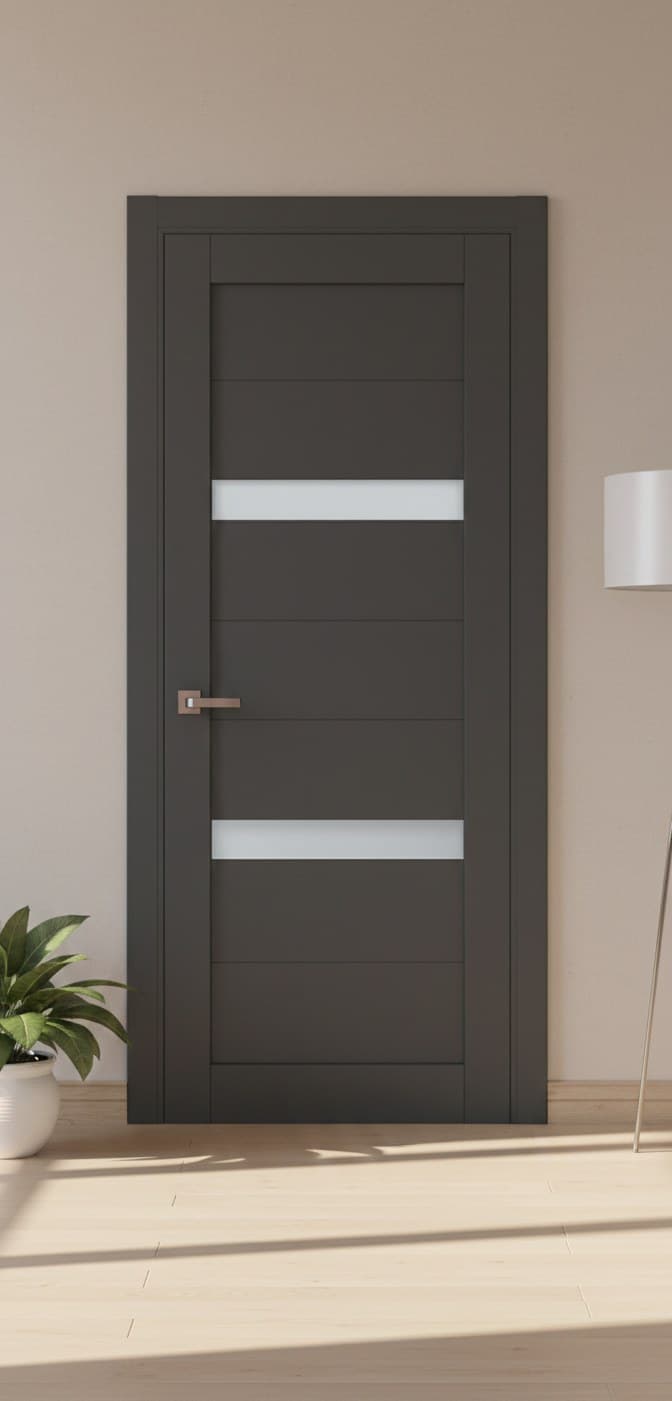 Ușă de interior ML-54 cu inserții din sticlă și design modern