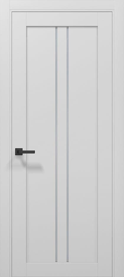 Ușă de interior T-02-cu inserții verticale din sticlă - montat