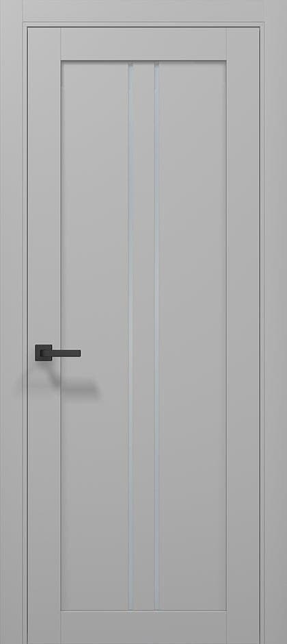 Ușă de interior T-02-cu inserții verticale din sticlă - montat