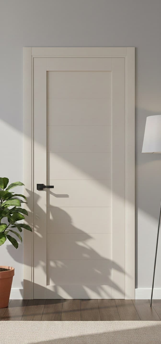 Ușă de interior T-04-design orizontal minimalist - montat