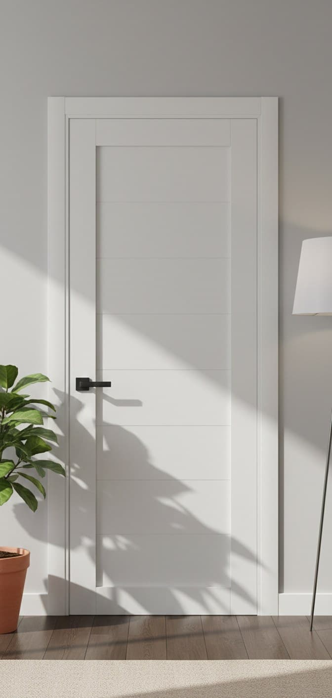 Ușă de interior T-04-design orizontal minimalist - montat
