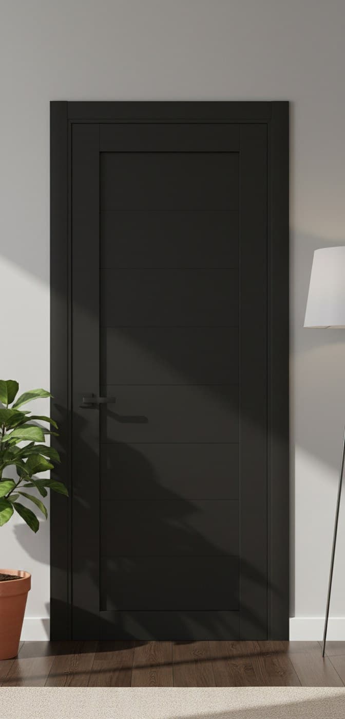 Ușă de interior T-04-design orizontal minimalist - montat