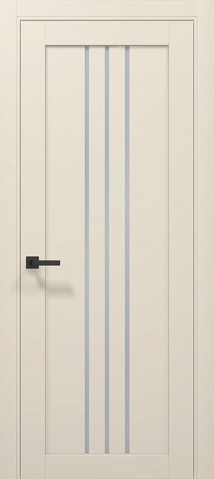 Ușă de interior T-06-design cu inserții verticale din sticlă - montat