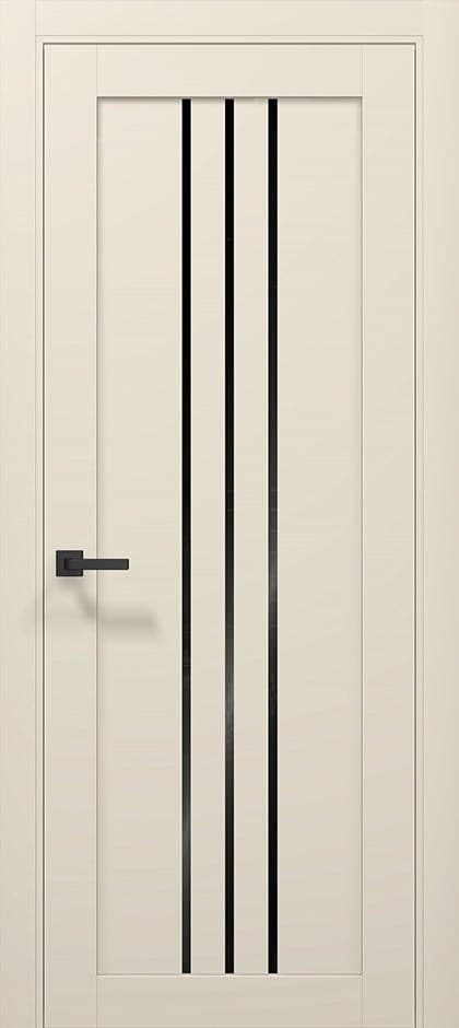 Ușă de interior T-06-design cu inserții verticale din sticlă - montat