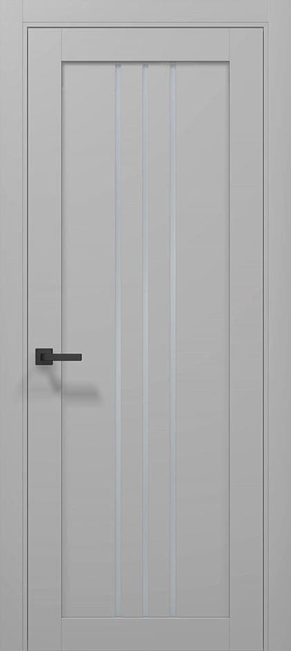 Ușă de interior T-06-design cu inserții verticale din sticlă - montat