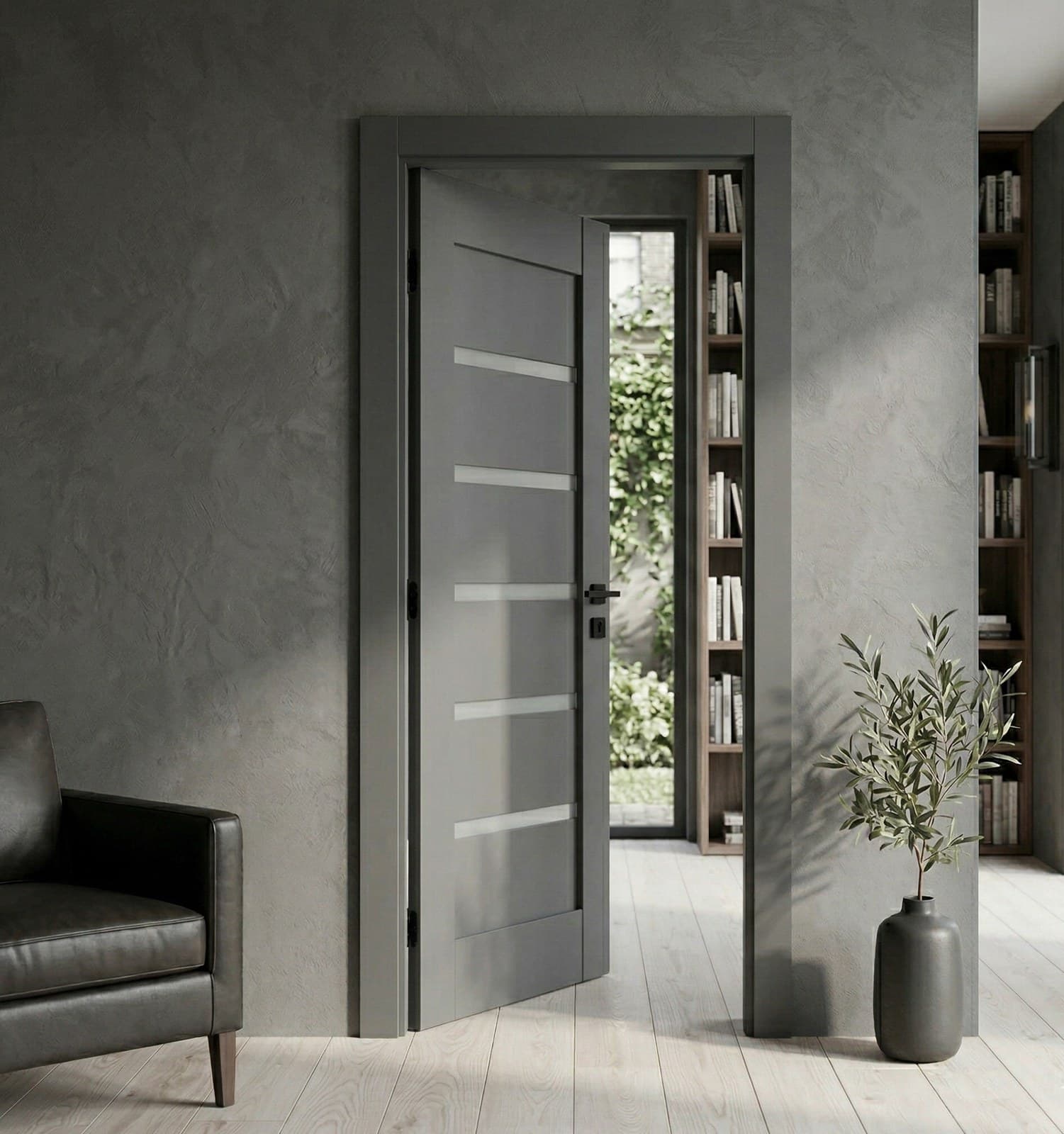 Ușă interior JYA-006 ANTHRACITE - montat