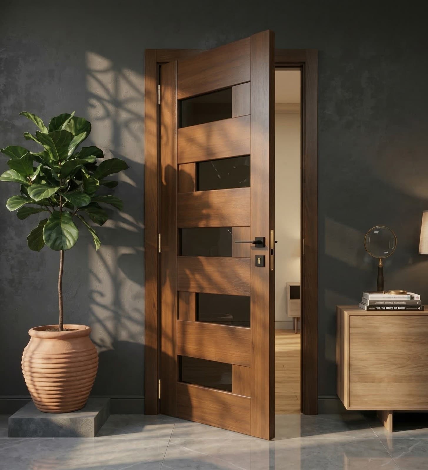 Ușă interior Rino 16-European Chestnut - montat