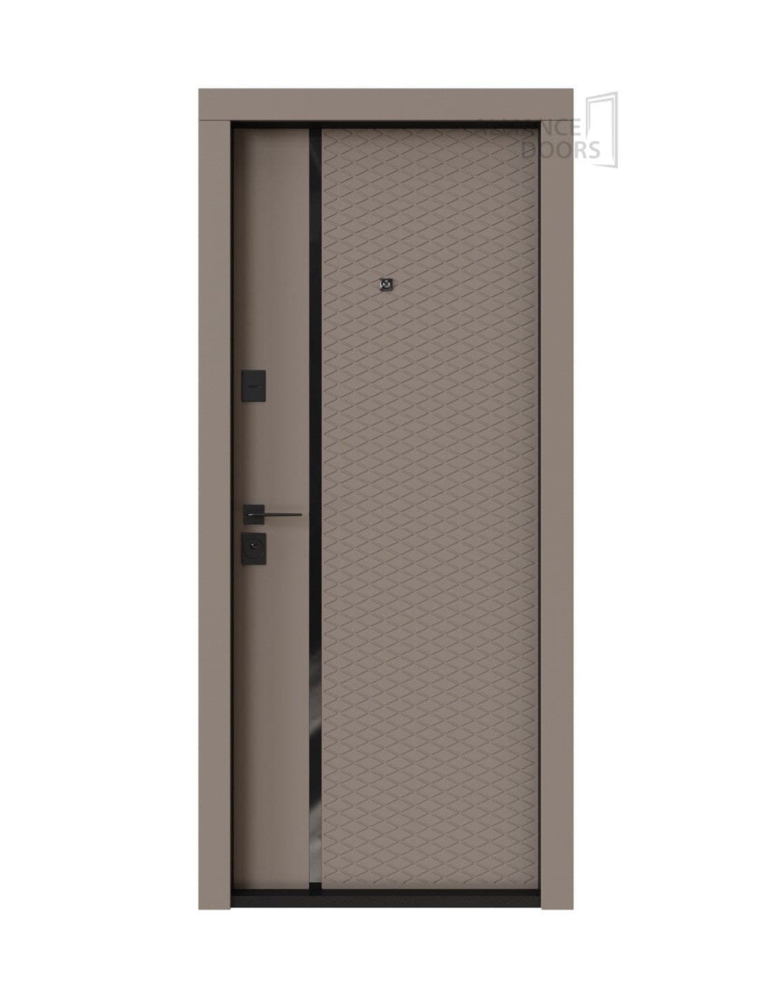 Ușă Intrare Milano (maro soft touch / alb mat interior)