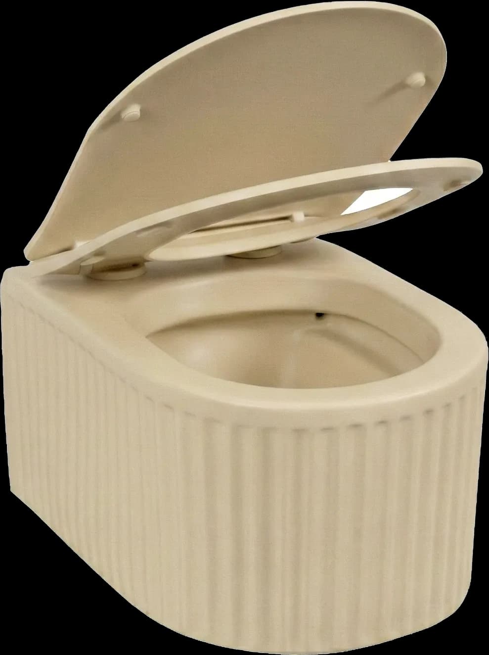 Vas WC Suspendat Rimless - Bej Mat Striat