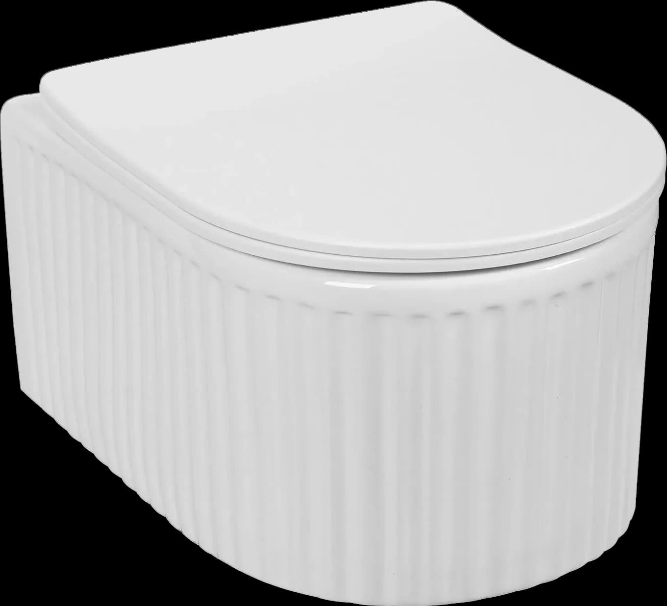 Vas WC Suspendat White Ribbed