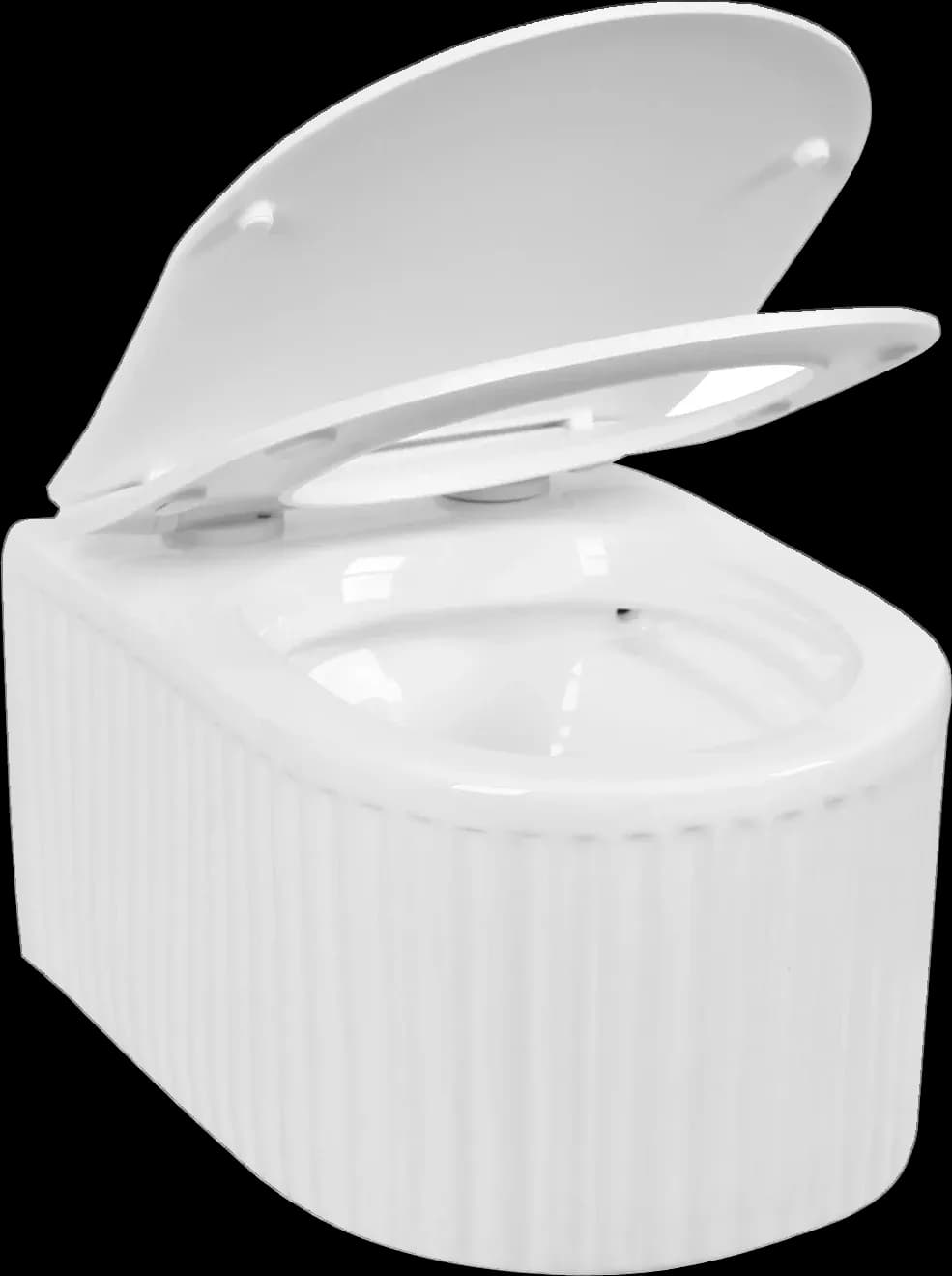 Vas WC Suspendat White Ribbed