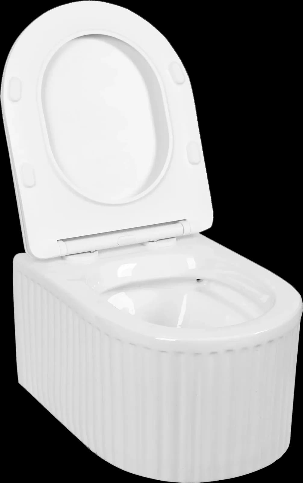 Vas WC Suspendat White Ribbed