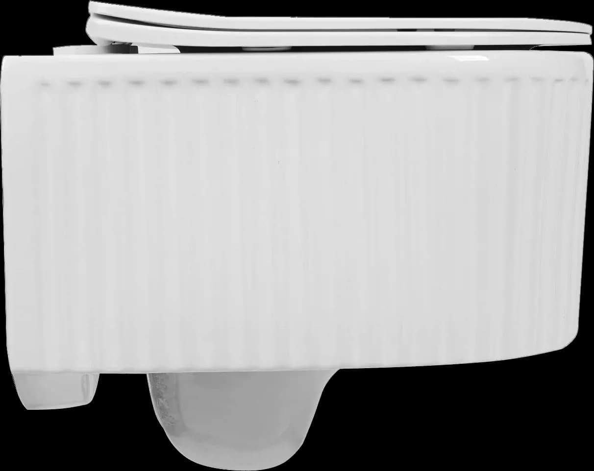 Vas WC Suspendat White Ribbed