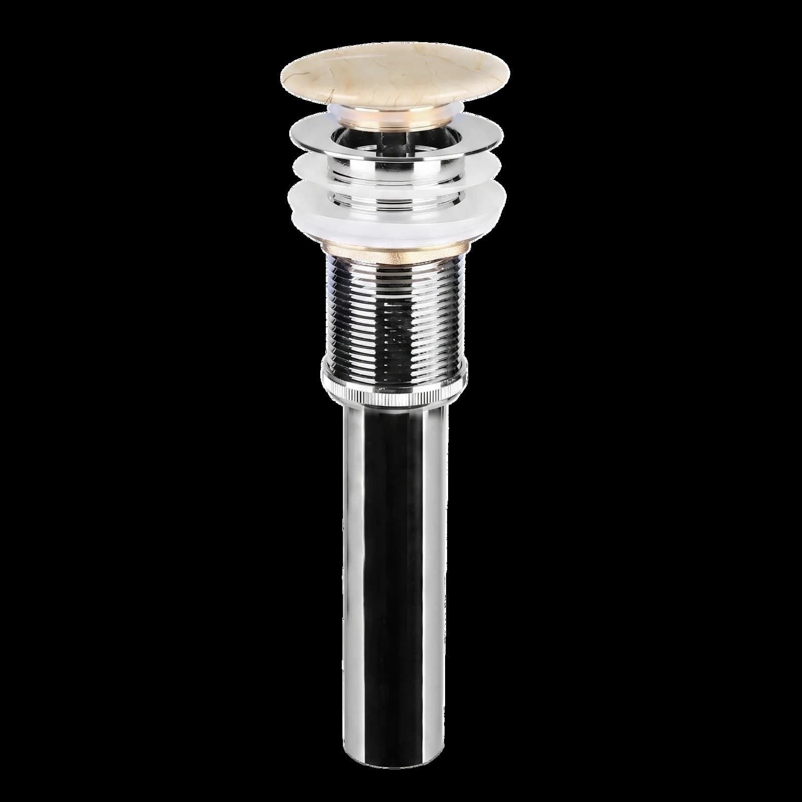 Ventil lavoar tip pop-up cu capac ceramic marmorat crem