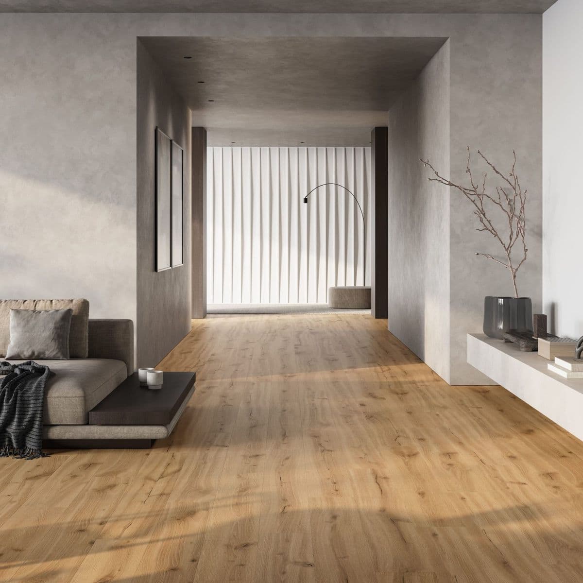 Pardoseală SPC Barlinek Standard Line Stejar Amber 5+1 mm - montat într-o cameră