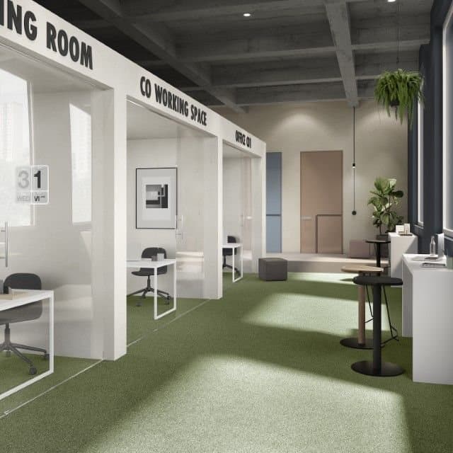 Mochetă Vivendi Impulse 21 Verde - montat într-o cameră