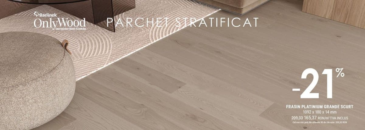 Parchet triplustratificat Barlinek Frasin Platinium Grande scurt